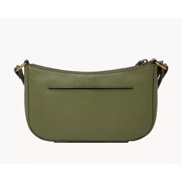 New Fossil Skylar Baguette Crossbody bag Leather Green Moss - Picture 5 of 5